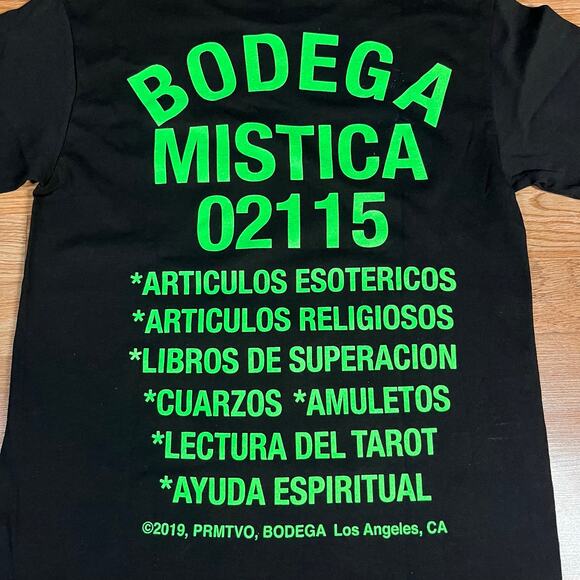 PRMTVO Bodega LA Mistica Black T Shirt Mens Sz S New RARE! - Picture 4 of 5